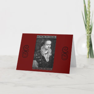 Cartão de Saudação da Mulher Medieval