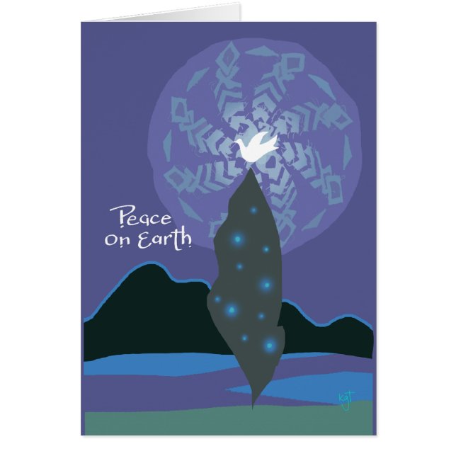 Cartão de Saudação da Paz da Véspera de Natal (Frente)