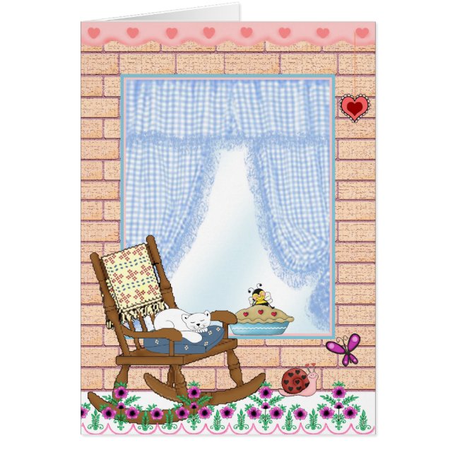 cartão de saudação da porta frontal (Frente)