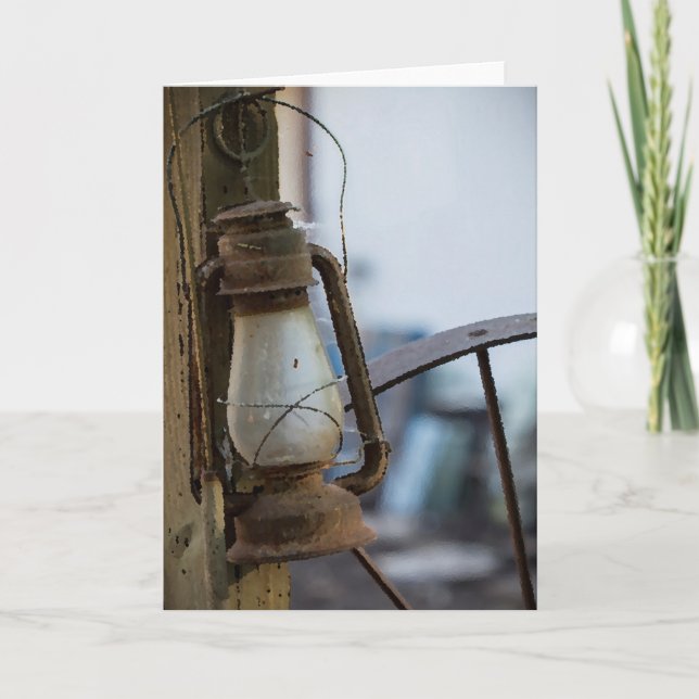 Cartão de Saudação da Roda do Vagão de Lanterna An (Frente)