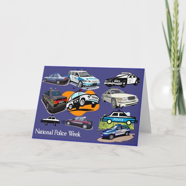 Cartão de Saudação da Semana da Polícia 3 (Frente)
