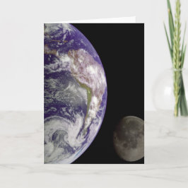 Cartão de Saudação da Terra e da Lua
