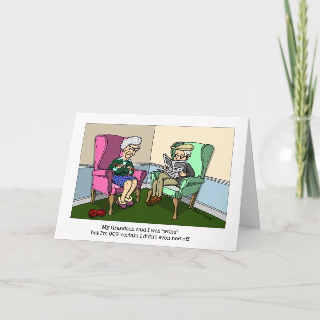 Cartão de saudação da Vovó Conscientizada (Frente)