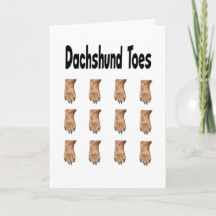Cartão de Saudação Dachshund Toes