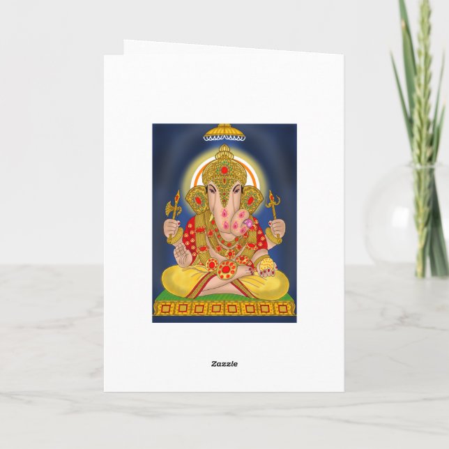 Cartão de Saudação Dagduseth Ganesha (Verso)