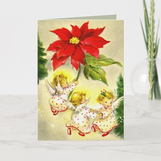 Cartão de Saudação Dançarino Anjos Bebês (Frente)