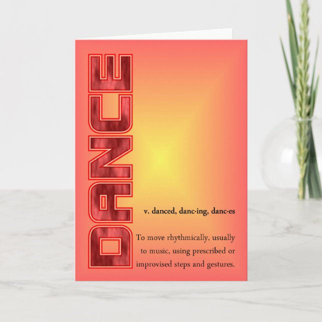 Cartão de Saudação Dance (Frente)