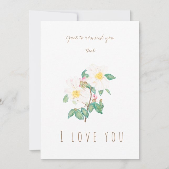 cartão de saudação das flores da camélia branca e  (Frente)