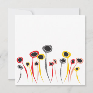 Cartão de Saudação das Flores Retroativas