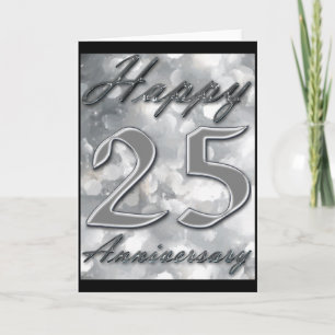 Cartão de Saudação de 25 Aniversário Feliz