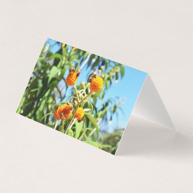 Cartão de Saudação de Abelhas no Vazio de Trabalho (Frente)