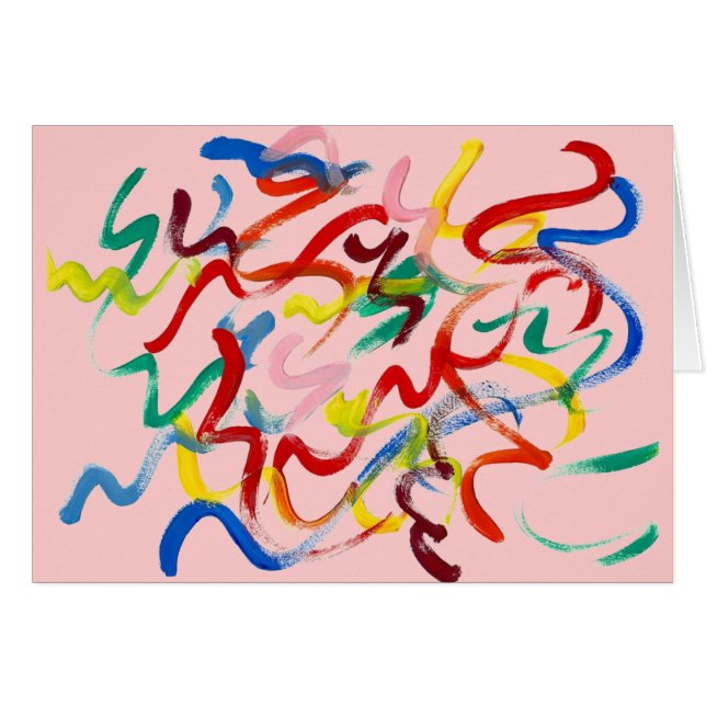 Cartão de saudação de abstrato Art (Frente Horizontal)
