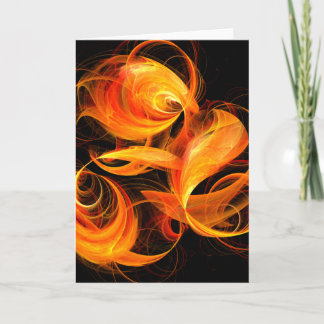 Cartão de saudação de Abstrato Art Fireball