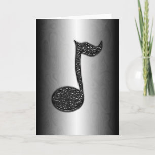 Cartão de saudação de Abstrato de nota de música