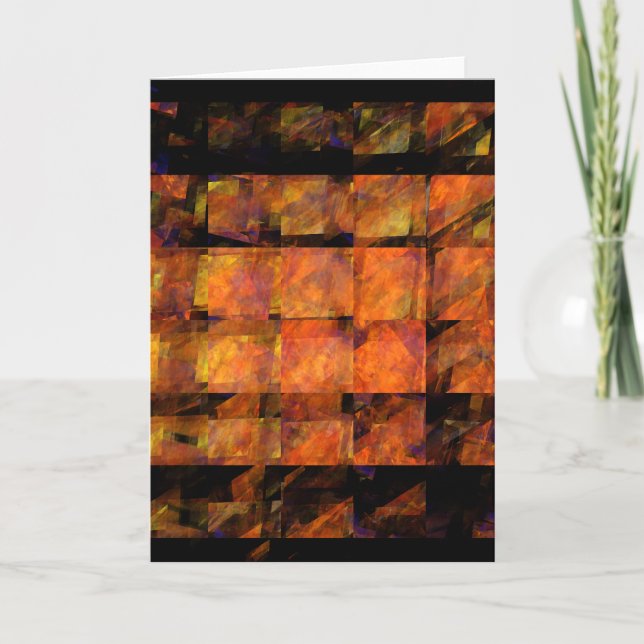 Cartão de Saudação de Abstrato de Parede (Frente)