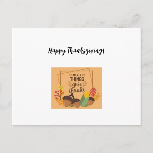 Cartão de Saudação de Ação de Graças (Frente)
