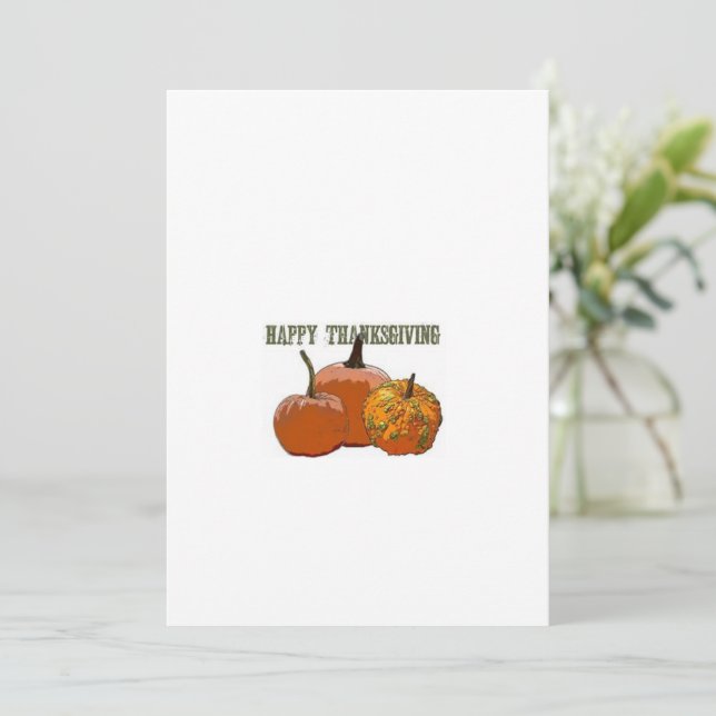 Cartão de Saudação de Ação de Graças (Em pé/Frente)