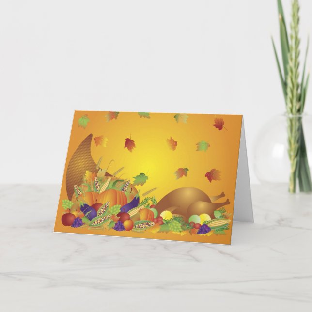 Cartão de Saudação de Ação de Graças (Frente)