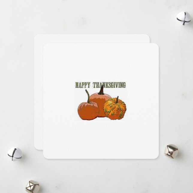 Cartão de Saudação de Ação de Graças (Frente/Verso In Situ)