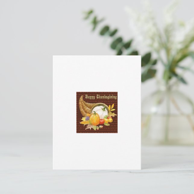 Cartão de Saudação de Ação de Graças (Em pé/Frente)