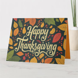 Cartão de Saudação de Ação de Graças do Elegante D