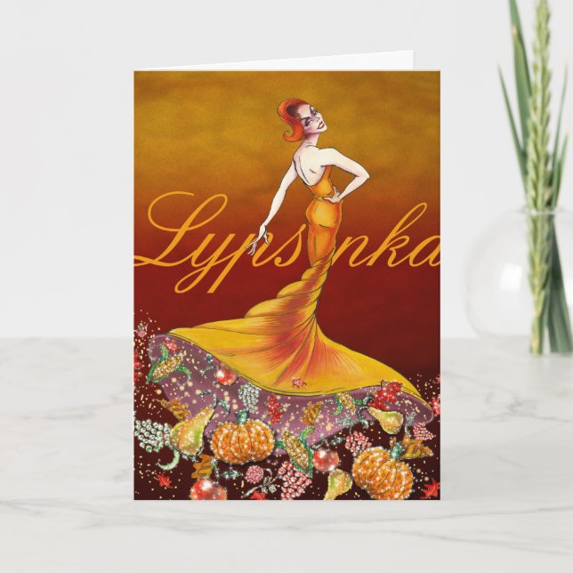 Cartão de Saudação de Ação de Graças nº 2 (dentro  (Frente)