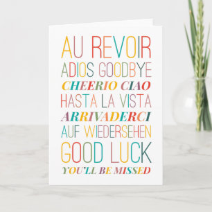 Cartão de Saudação de Adeus Dobrado