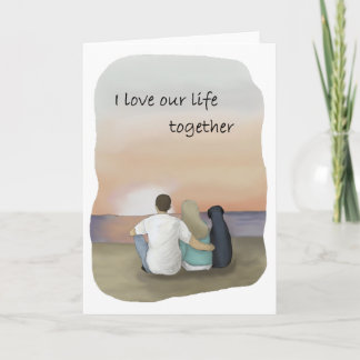 cartão de saudação de amor cachorro; cartão de Lab