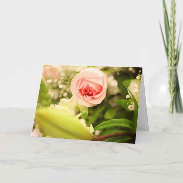 Cartão de saudação de amor com capa floral (Frente)