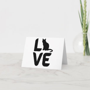 Cartão de Saudação de Amor com Gato – Cartão em Br