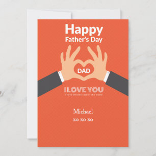 Cartão de Saudação de Amor do dia de os pais