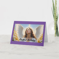 Cartão de Saudação de Angel Birthday