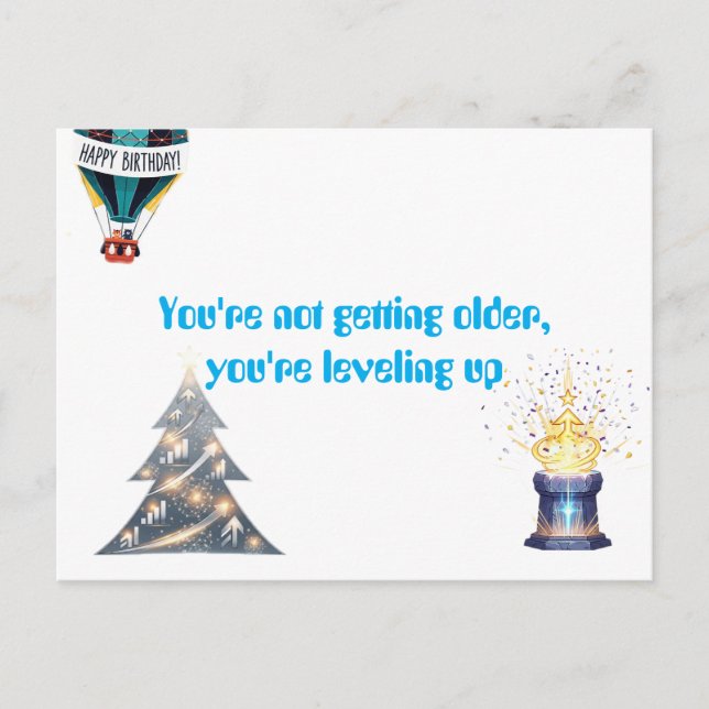 Cartão de saudação de aniversário (Frente)