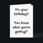 Cartão de saudação de aniversário<br><div class="desc">É seu aniversário! Sabe o que está pegando?</div>