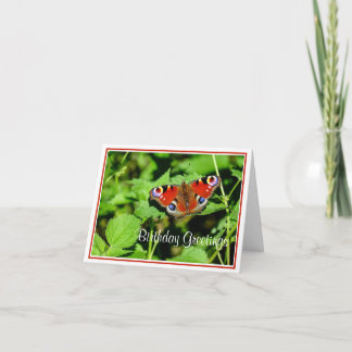 Cartão de Saudação de Aniversário da Borboleta Pea