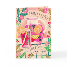 Cartão de saudação de aniversário da Sangria de Ve