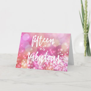 Cartão de Saudação de Aniversário de 15 & Fabuloso