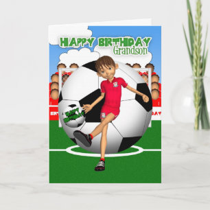 Cartão de Saudação de Aniversário de Futebol d