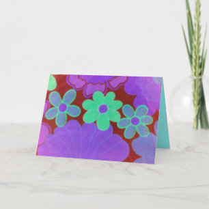 Cartão de Saudação de Aniversário de Groovy-Retro