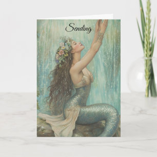 Cartão de Saudação de Aniversário de Mermaid Hugs