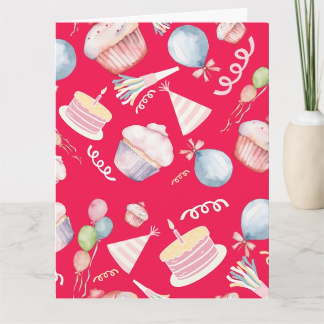 Cartão de Saudação de Aniversário de Vazio Bonito (Frente)