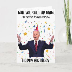 Cartão de Saudação de Aniversário do Funny Biden