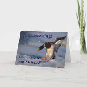 Cartão de Saudação de Aniversário do Pato de M
