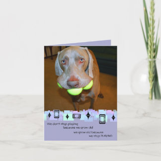 Cartão de Saudação de Aniversário do Weimaraner