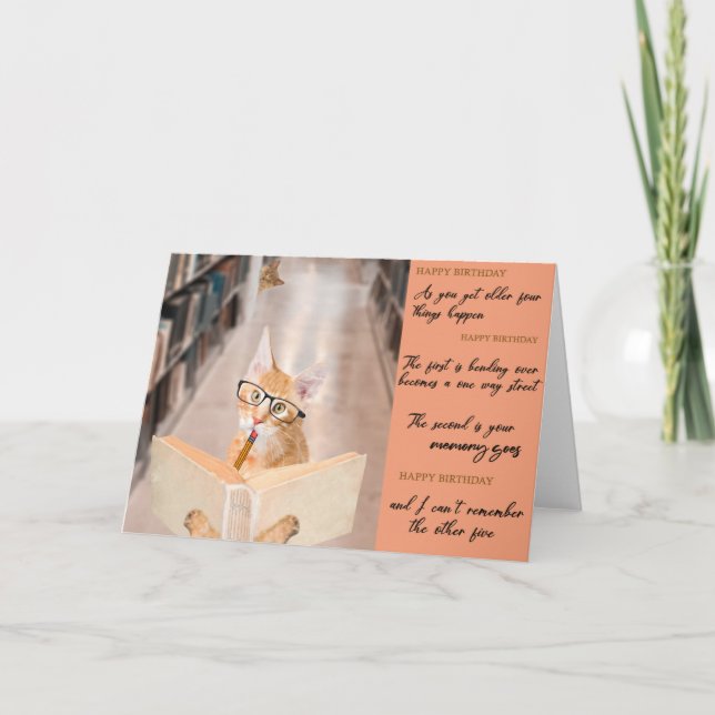 Cartão de Saudação de Aniversário Engraçado (Frente)