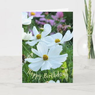 Cartão de Saudação de Aniversário Floral