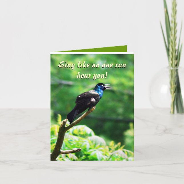 Cartão de Saudação de Aniversário Humorístico (Frente)