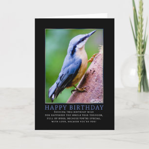 Cartão de Saudação de Aniversário Nuthatch
