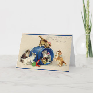 Cartão de Saudação de Aniversário para Kittens Vit