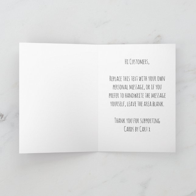 Cartão De Saudação De Aniversário Personalizado En (Interior)